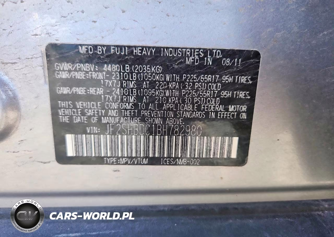 2011 Subaru Forester 2.5X Premium VIN:JF2SHBDC1BH782980 - 12