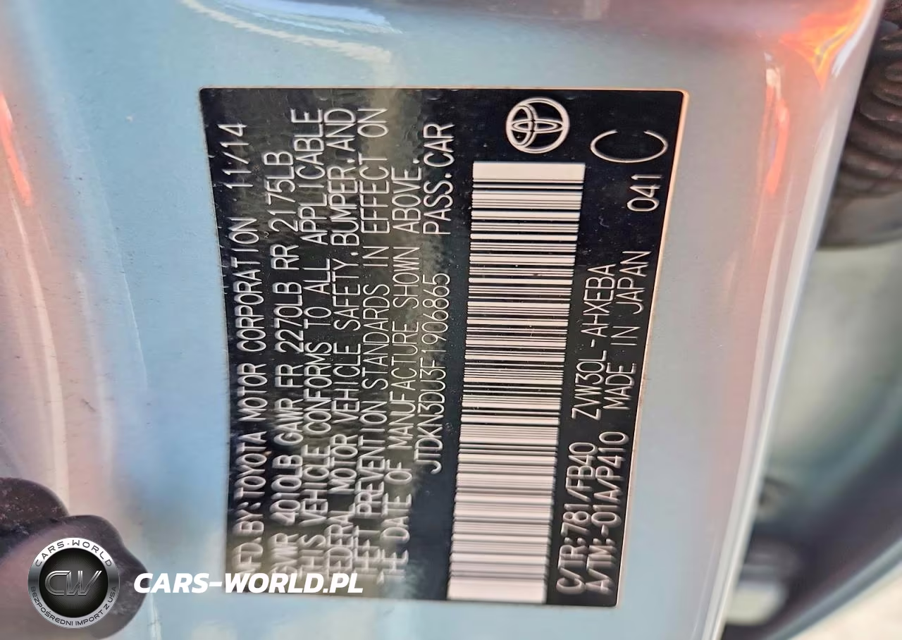 2015 Toyota Prius Three VIN:JTDKN3DU3F1906865 - 12