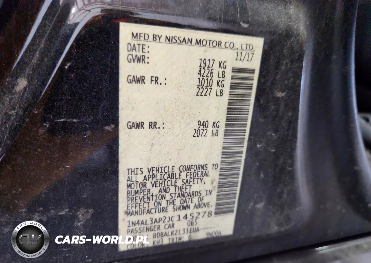 2018 Nissan Altima 2.5 Sl VIN:1N4AL3AP2JC145278 - 12