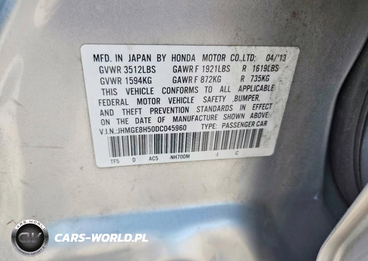 2013 Honda Fit Sport VIN:JHMGE8H50DC045960 - 12