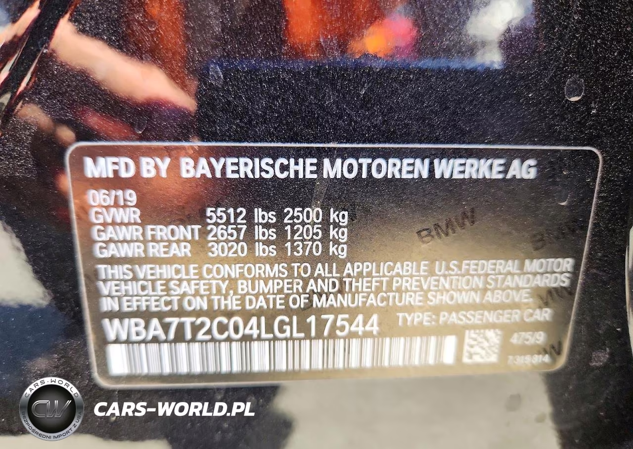 2020 BMW 740 I VIN:WBA7T2C04LGL17544 - 12
