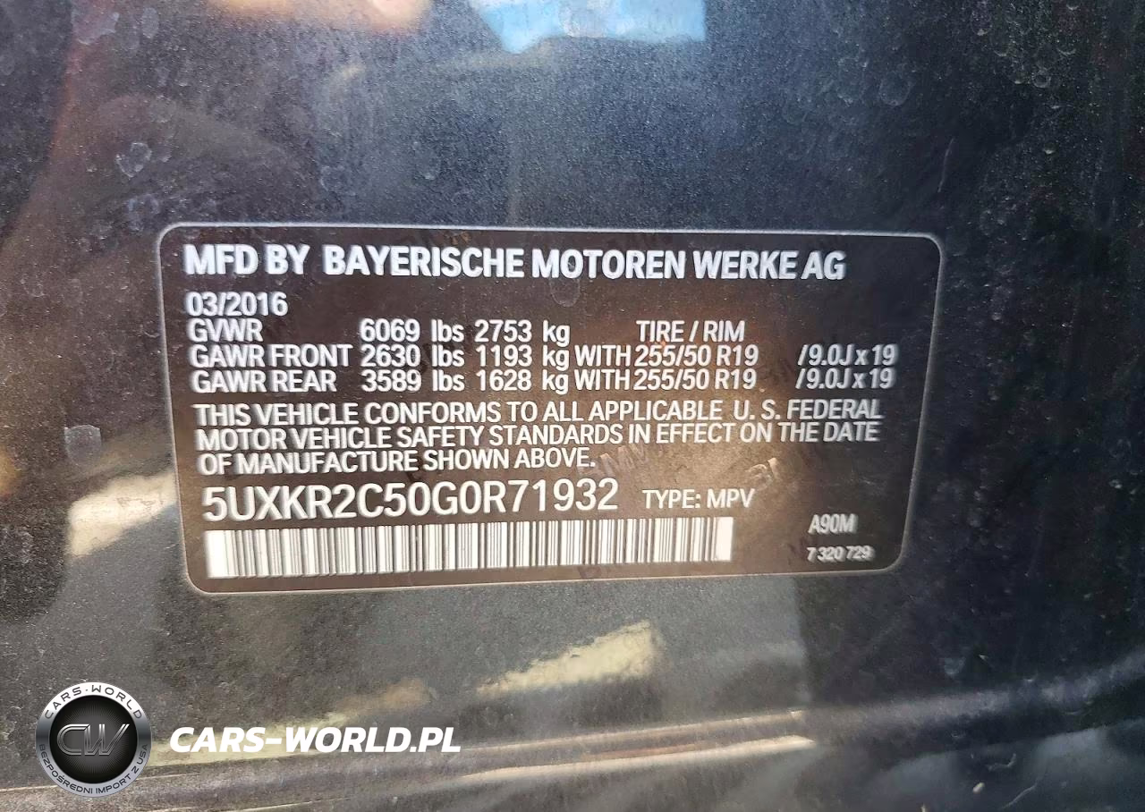 2016 BMW X5 Sdrive35I VIN:5UXKR2C50G0R71932 - 13