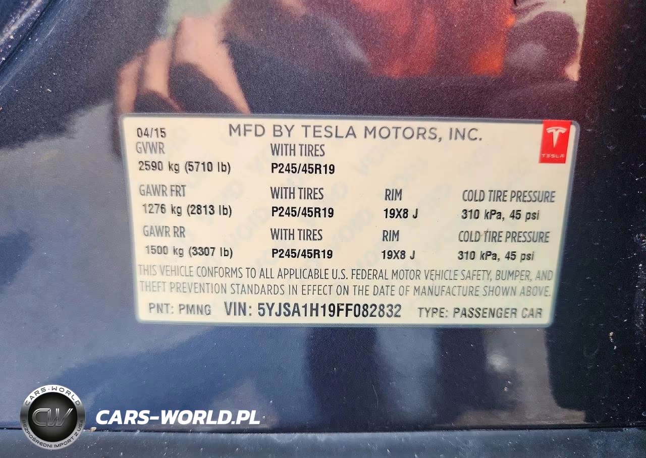 2015 Tesla Model S 85 VIN:5YJSA1H19FF082832 - 12