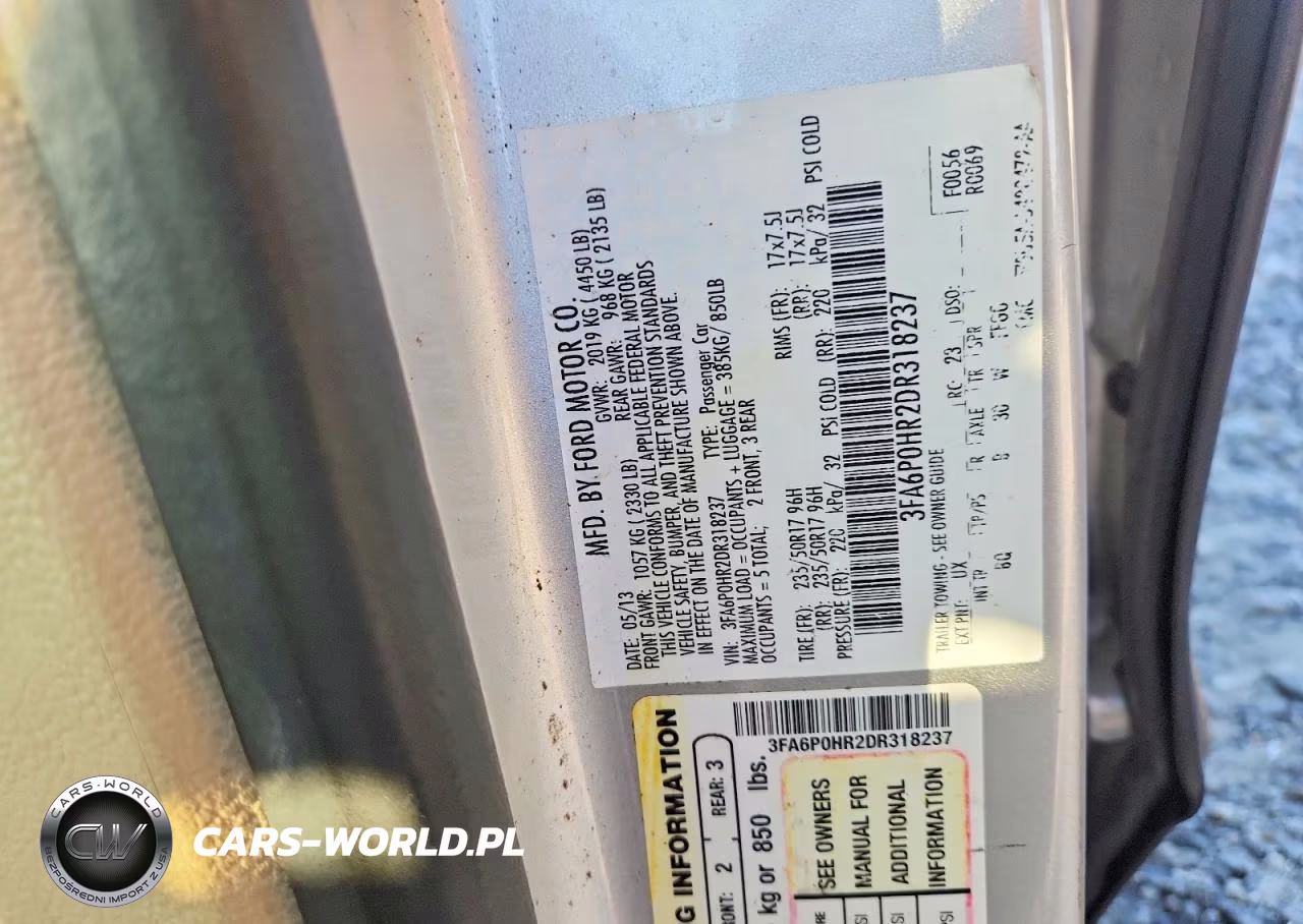 2013 Ford Fusion Se VIN:3FA6P0HR2DR318237 - 12