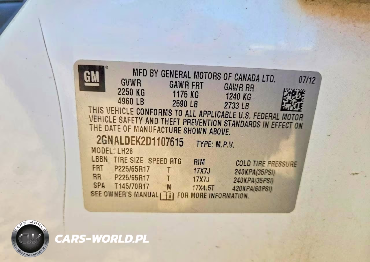 2013 Chevrolet Equinox Lt VIN:2GNALDEK2D1107615 - 13