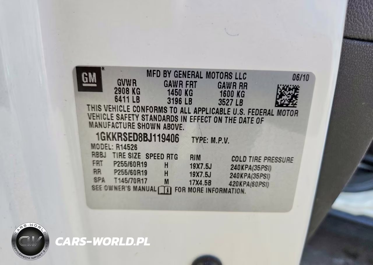 2011 GMC Acadia Slt-2 VIN:1GKKRSED8BJ119406 - 13