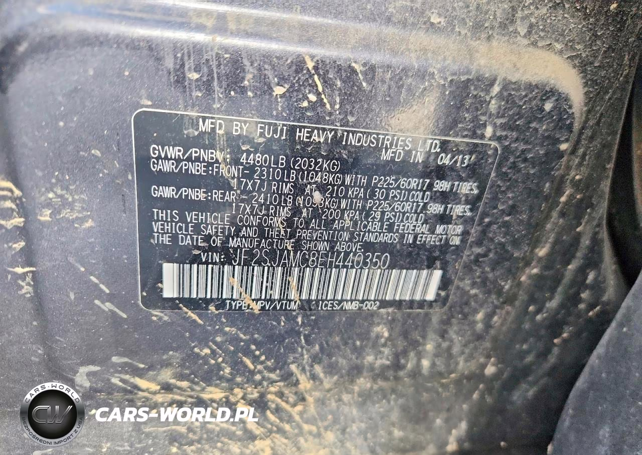 2014 Subaru Forester 2.5I Touring VIN:JF2SJAMC8EH440350 - 13