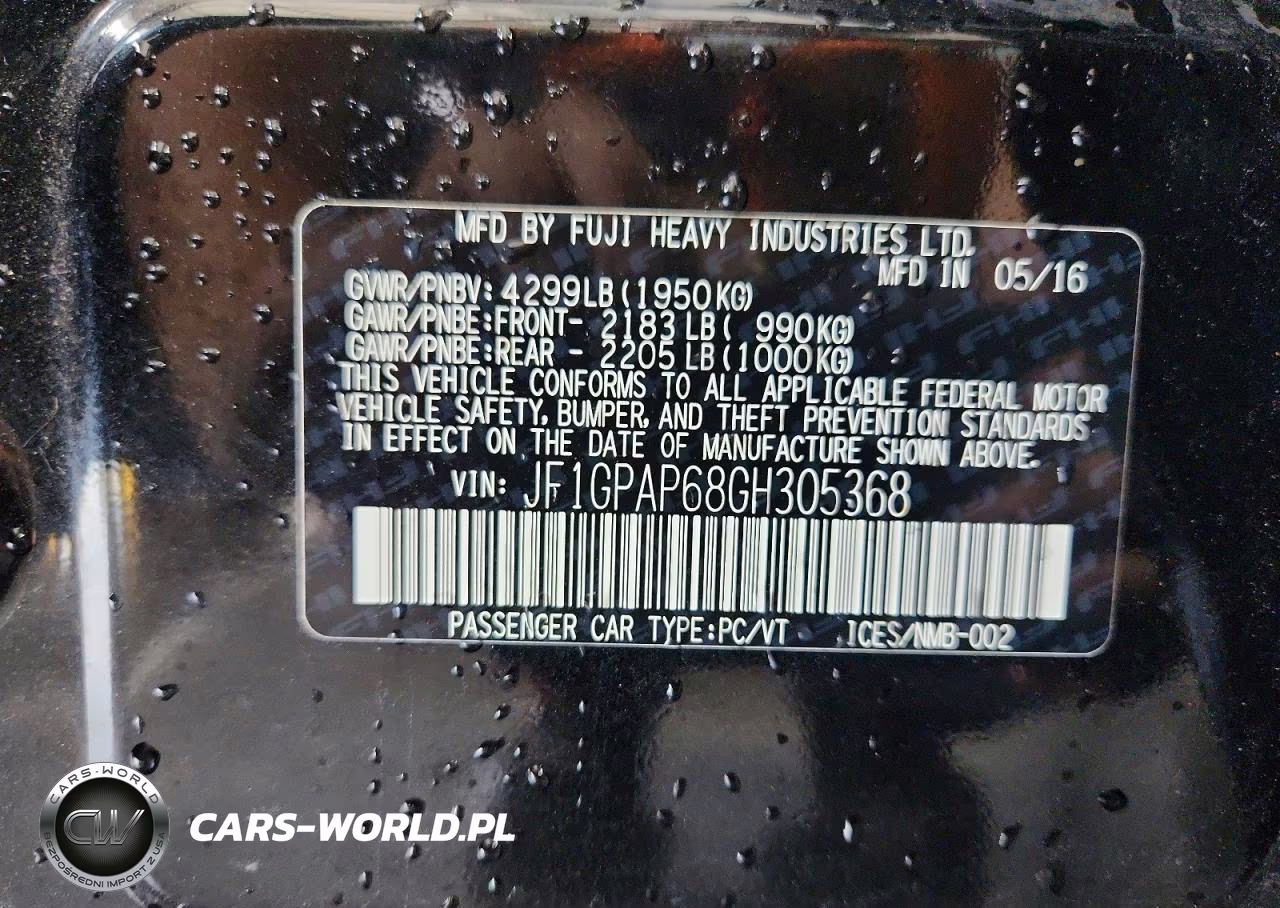 2016 Subaru Impreza Sport Premium VIN:JF1GPAP68GH305368 - 13