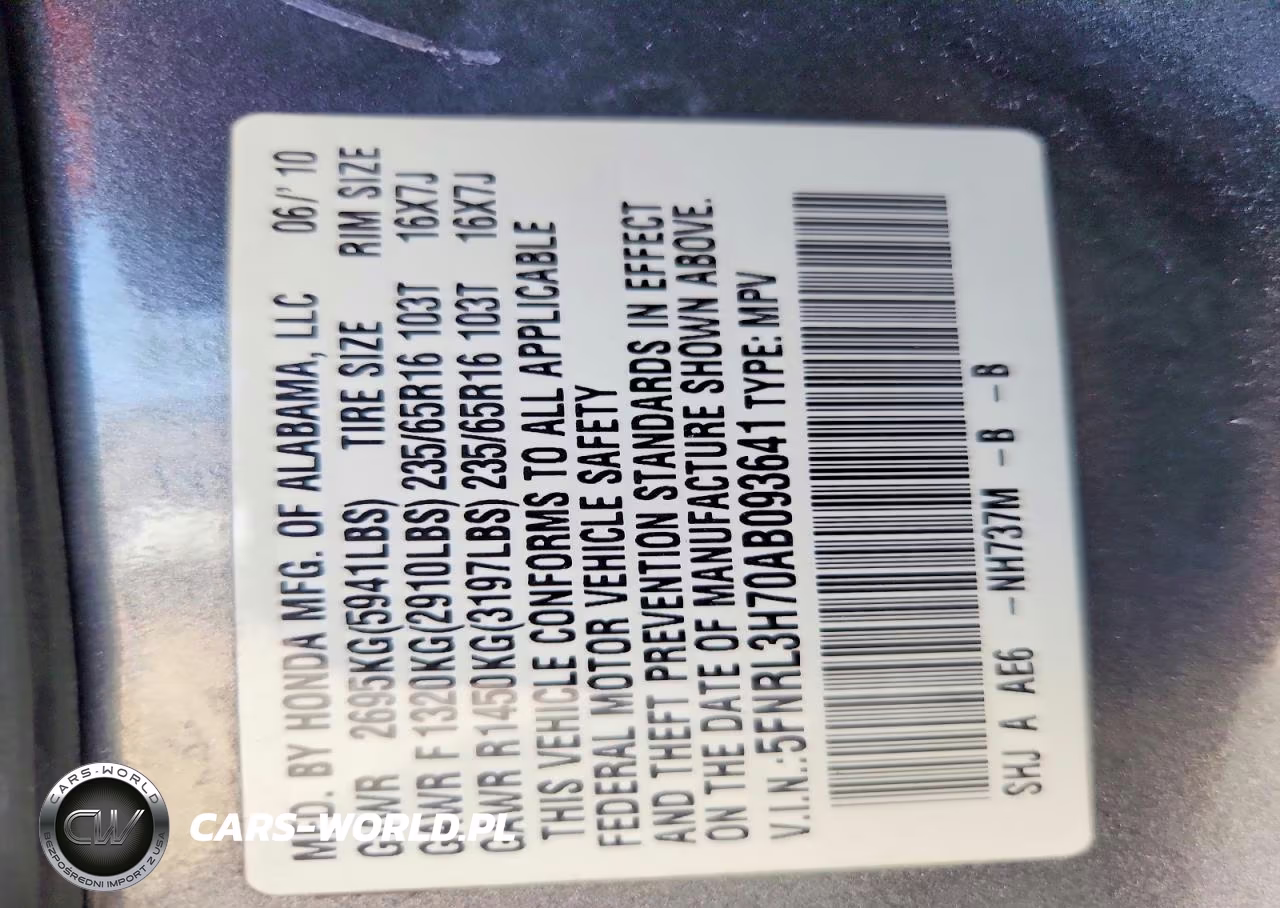 2010 Honda Odyssey Exl VIN:5FNRL3H70AB093641 - 14