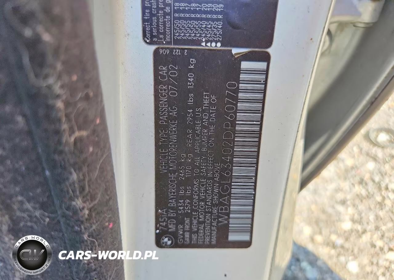 2002 BMW 745 I VIN:WBAGL63402DP60770 - 12
