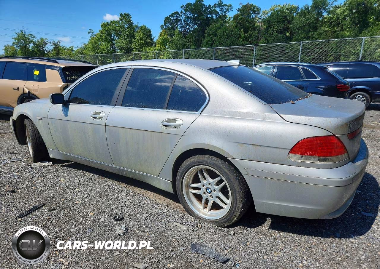 2002 BMW 745 I VIN:WBAGL63402DP60770 - 2