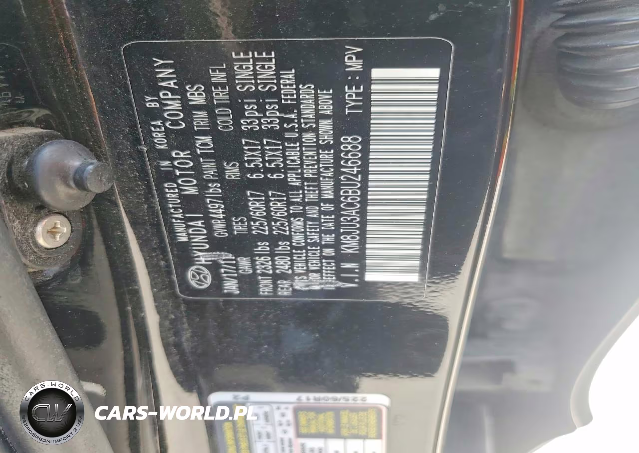 2011 Hyundai Tucson Gls VIN:KM8JU3AC6BU246688 - 13