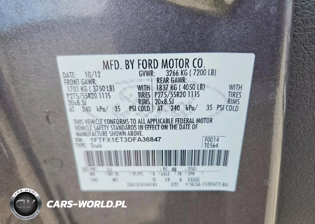 2013 Ford F150 Super Cab VIN:1FTFX1ET3DFA36847 - 12