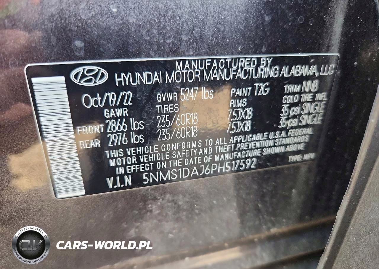 2023 Hyundai Santa Fe Se VIN:5NMS1DAJ6PH517592 - 13