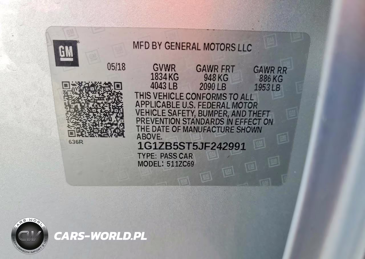 2018 Chevrolet Malibu Ls VIN:1G1ZB5ST5JF242991 - 12