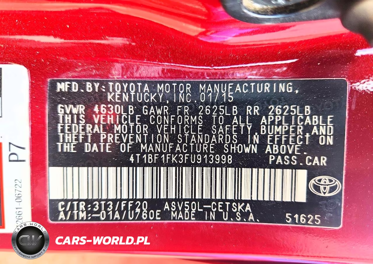 2015 Toyota Camry Se VIN:4T1BF1FK3FU913998 - 13