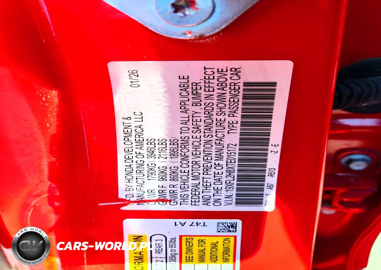 2026 Honda Civic Sport VIN:19XFL2H8XTE015172 - 13