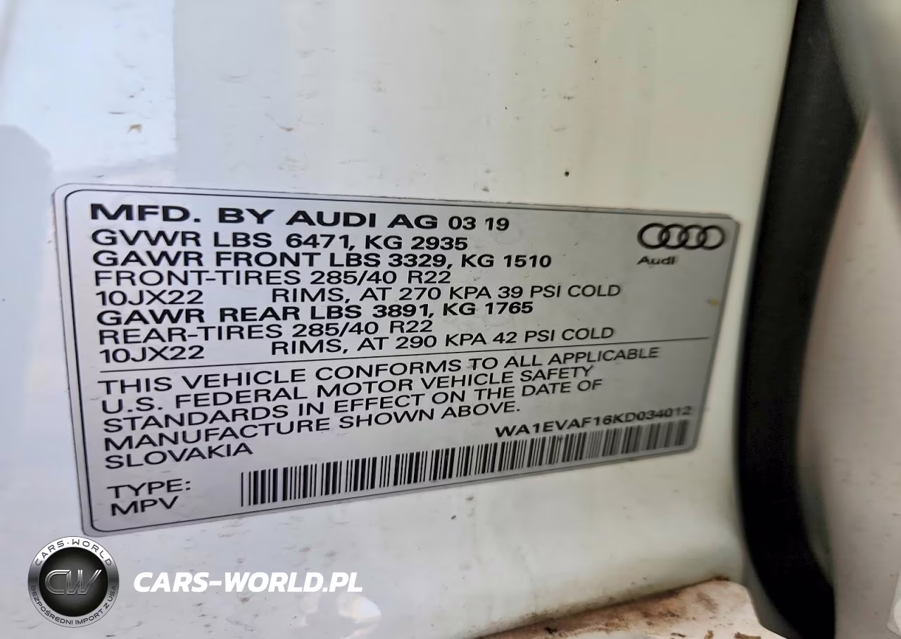 2019 Audi Q8 Premium Plus S-Line VIN:WA1EVAF16KD034012 - 13