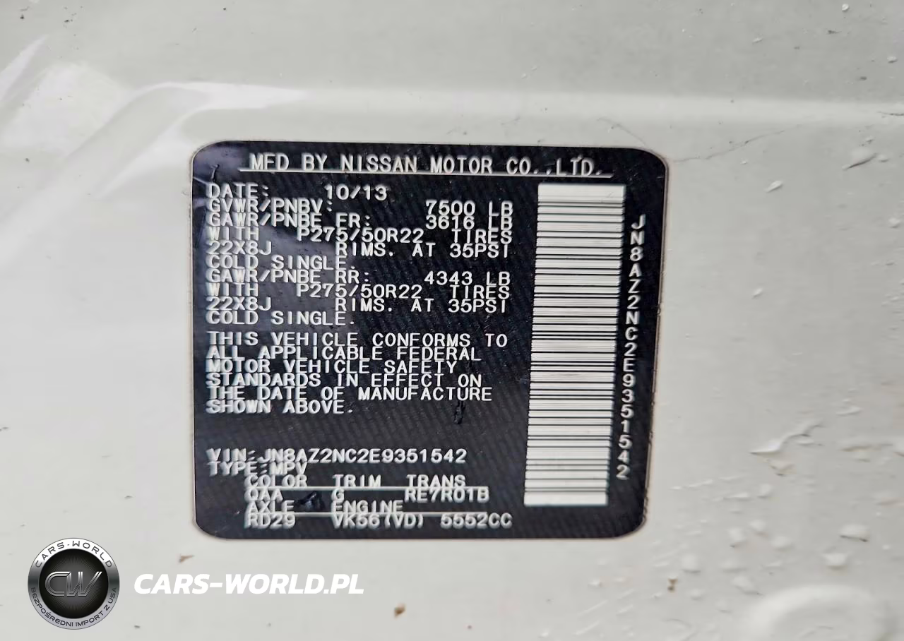 2014 Infiniti Qx80 Base VIN:JN8AZ2NC2E9351542 - 13
