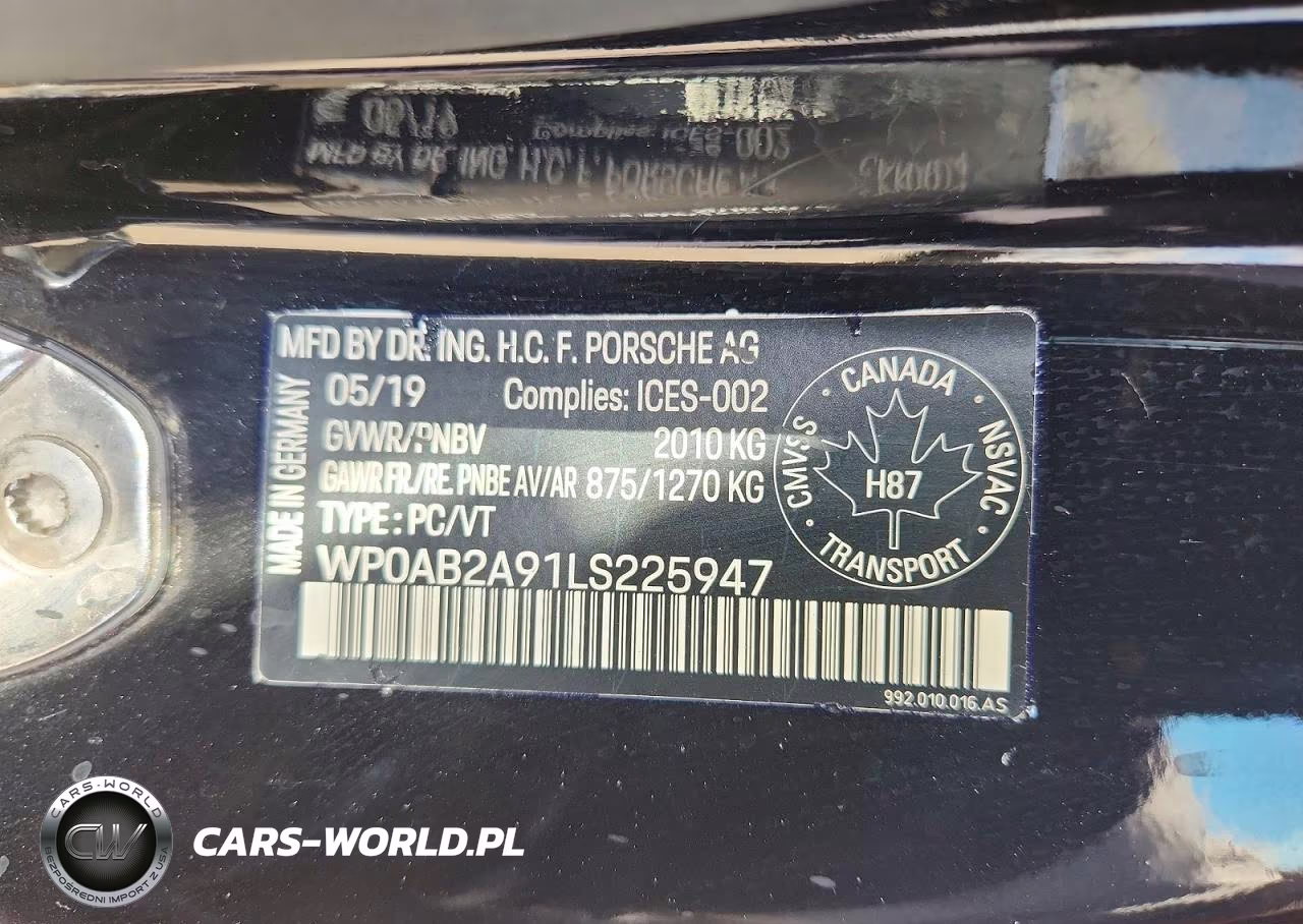 2020 Porsche 911 Carrera S VIN:WP0AB2A91LS225947 - 13