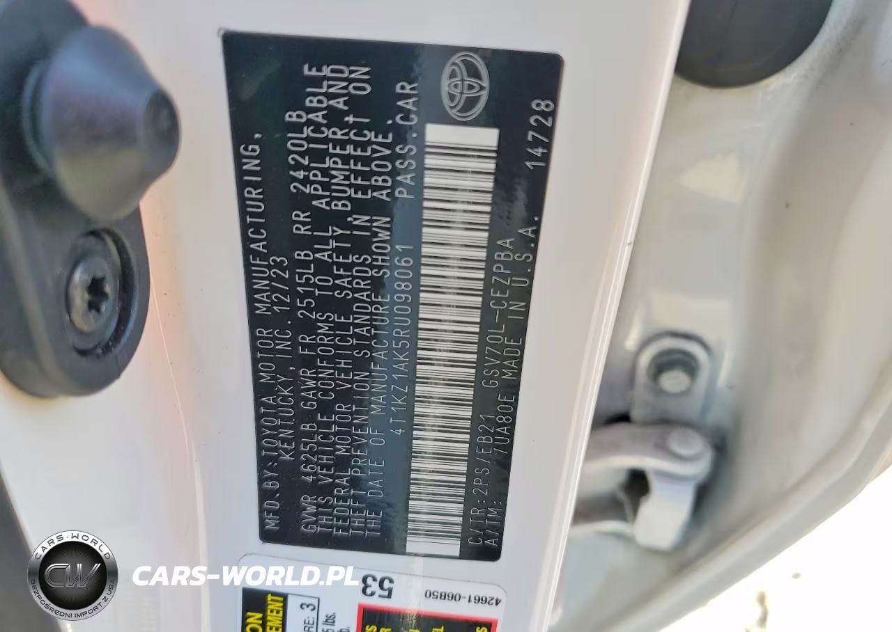 2024 Toyota Camry Trd VIN:4T1KZ1AK5RU098061 - 12