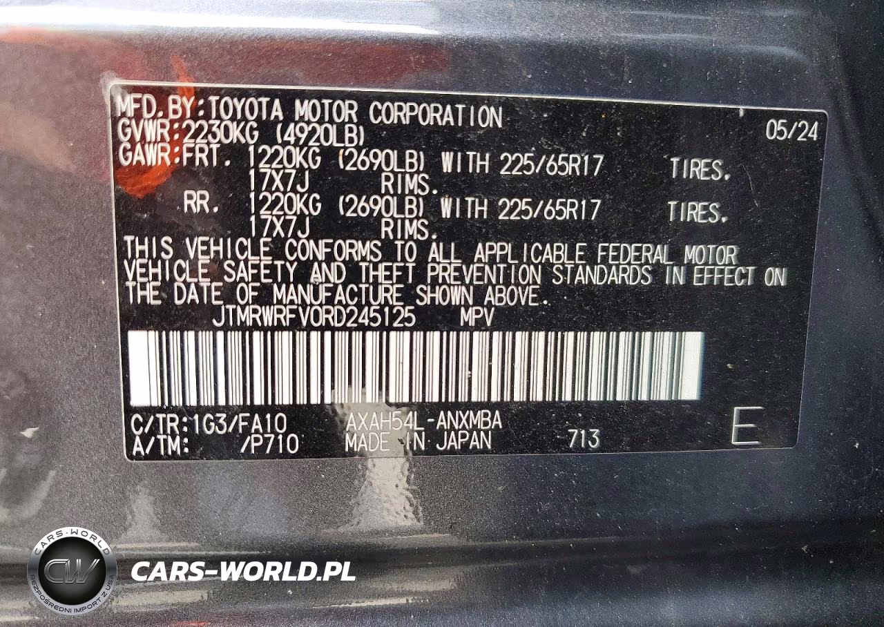 2024 Toyota Rav4 Hybrid Xle VIN:JTMRWRFV0RD245125 - 13
