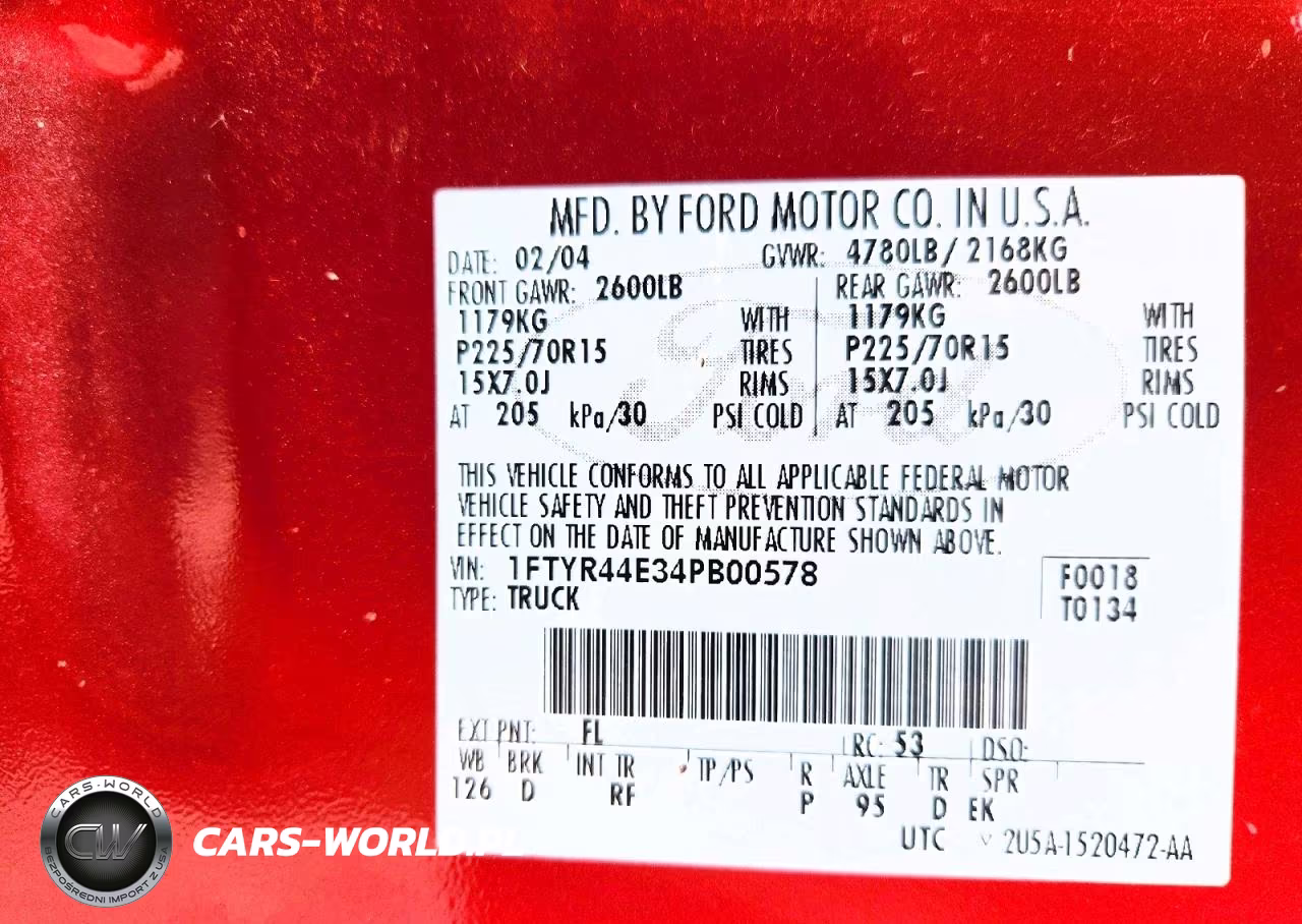 2004 Ford Ranger Super Cab VIN:1FTYR44E34PB00578 - 12
