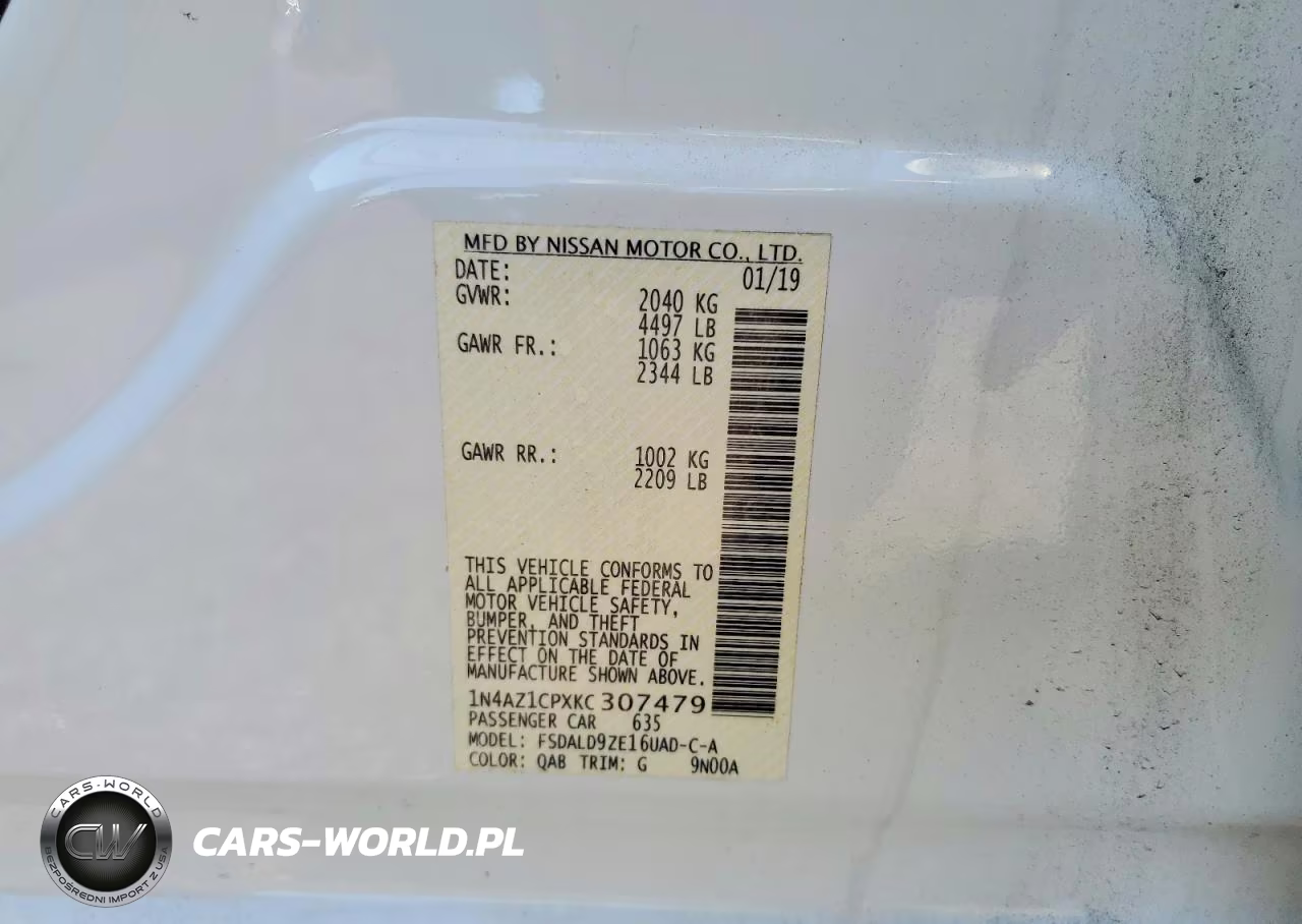 2019 Nissan Leaf Sv VIN:1N4AZ1CPXKC307479 - 13