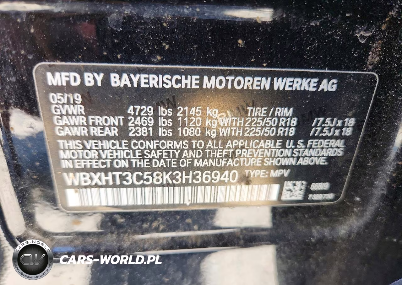2019 BMW X1 xDrive28I VIN:WBXHT3C58K3H36940 - 13