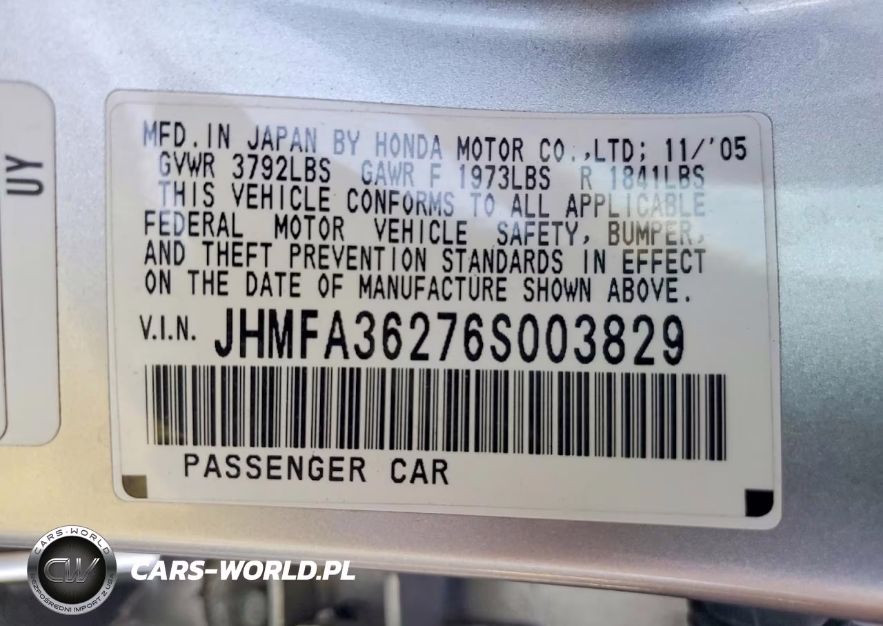 2006 Honda Civic Hybrid VIN:JHMFA36276S003829 - 12