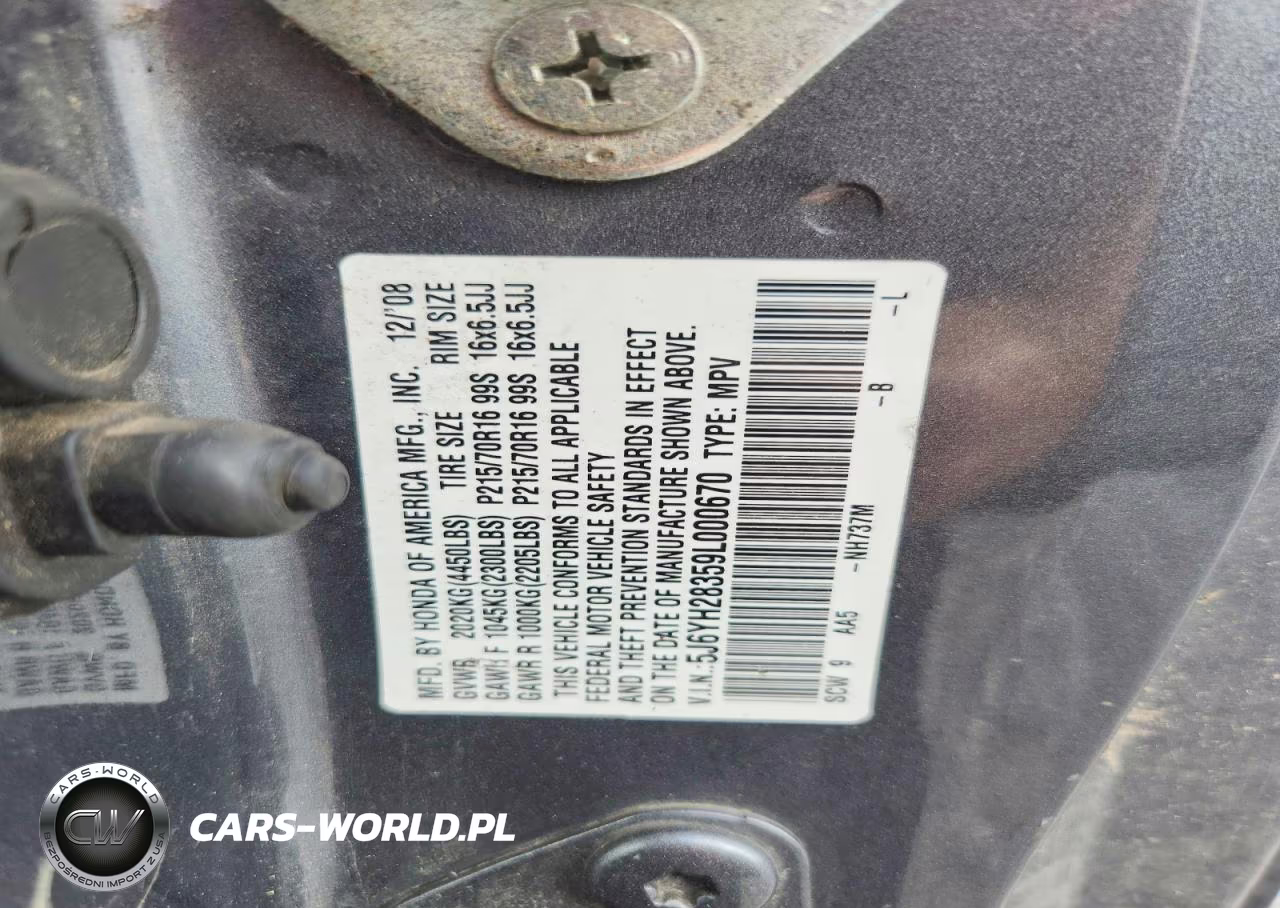 2009 Honda Element Lx VIN:5J6YH28359L000670 - 13