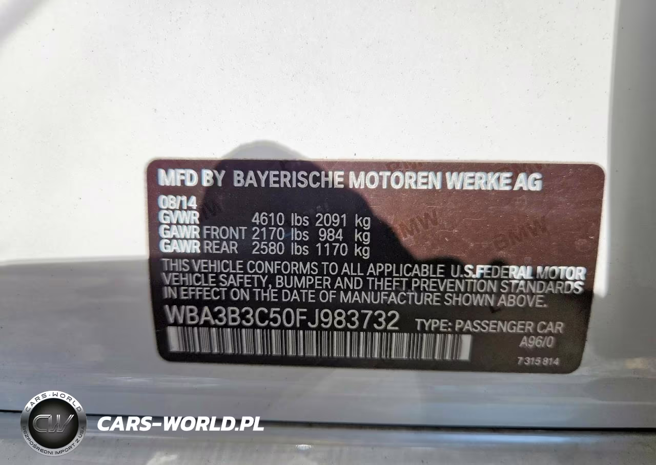 2015 BMW 328 Xi VIN:WBA3B3C50FJ983732 - 12