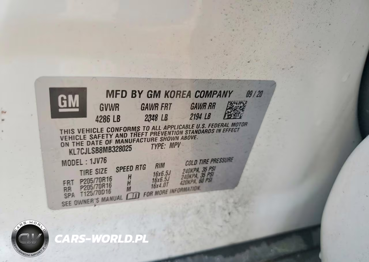 2021 Chevrolet Trax 1Lt VIN:KL7CJLSB8MB328025 - 12