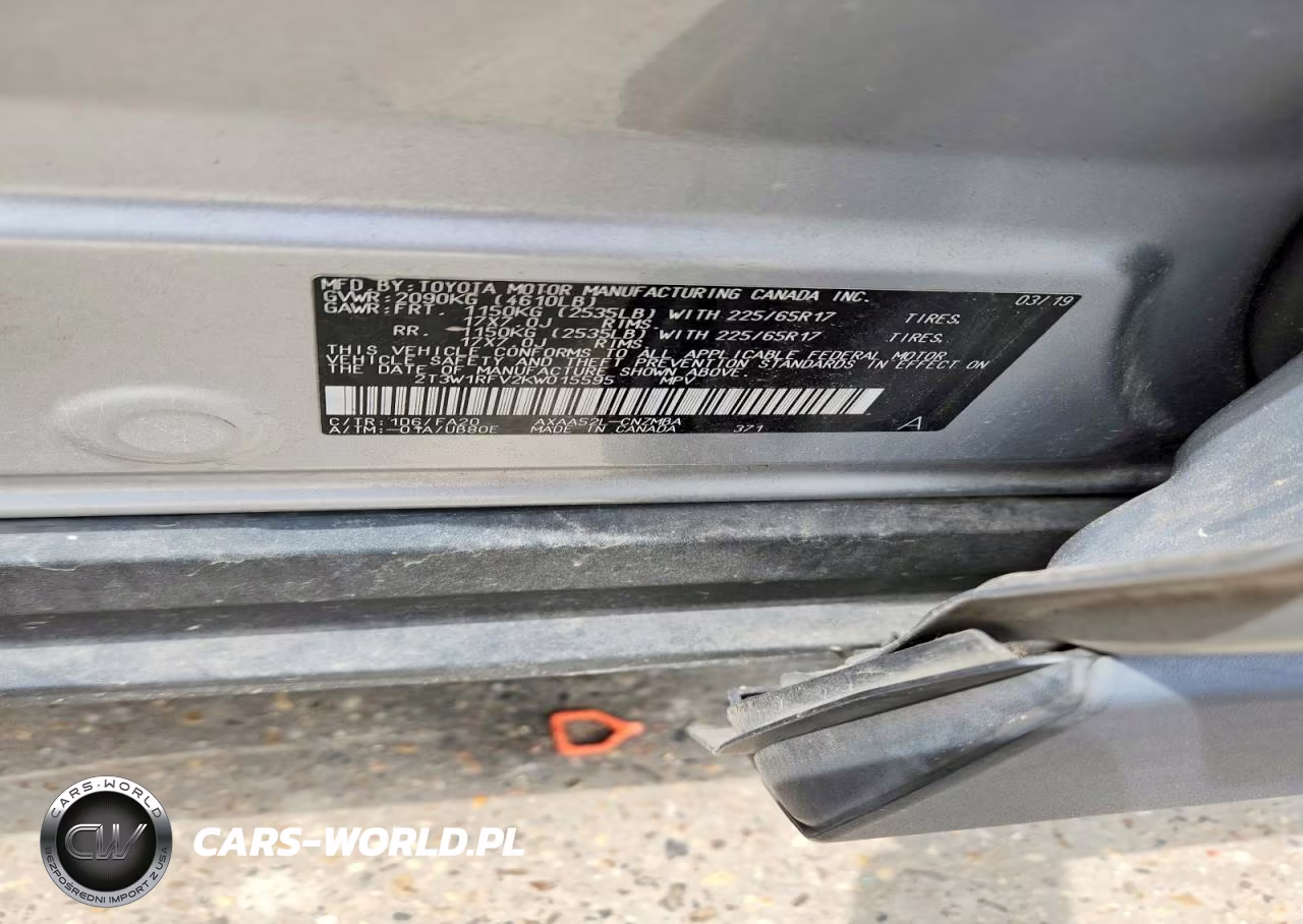2019 Toyota Rav4 Xle VIN:2T3W1RFV2KW015595 - 13