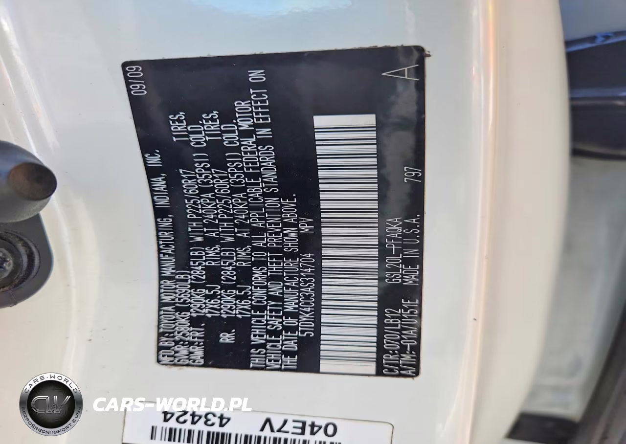 2010 Toyota Sienna Xle VIN:5TDYK4CC3AS314704 - 13