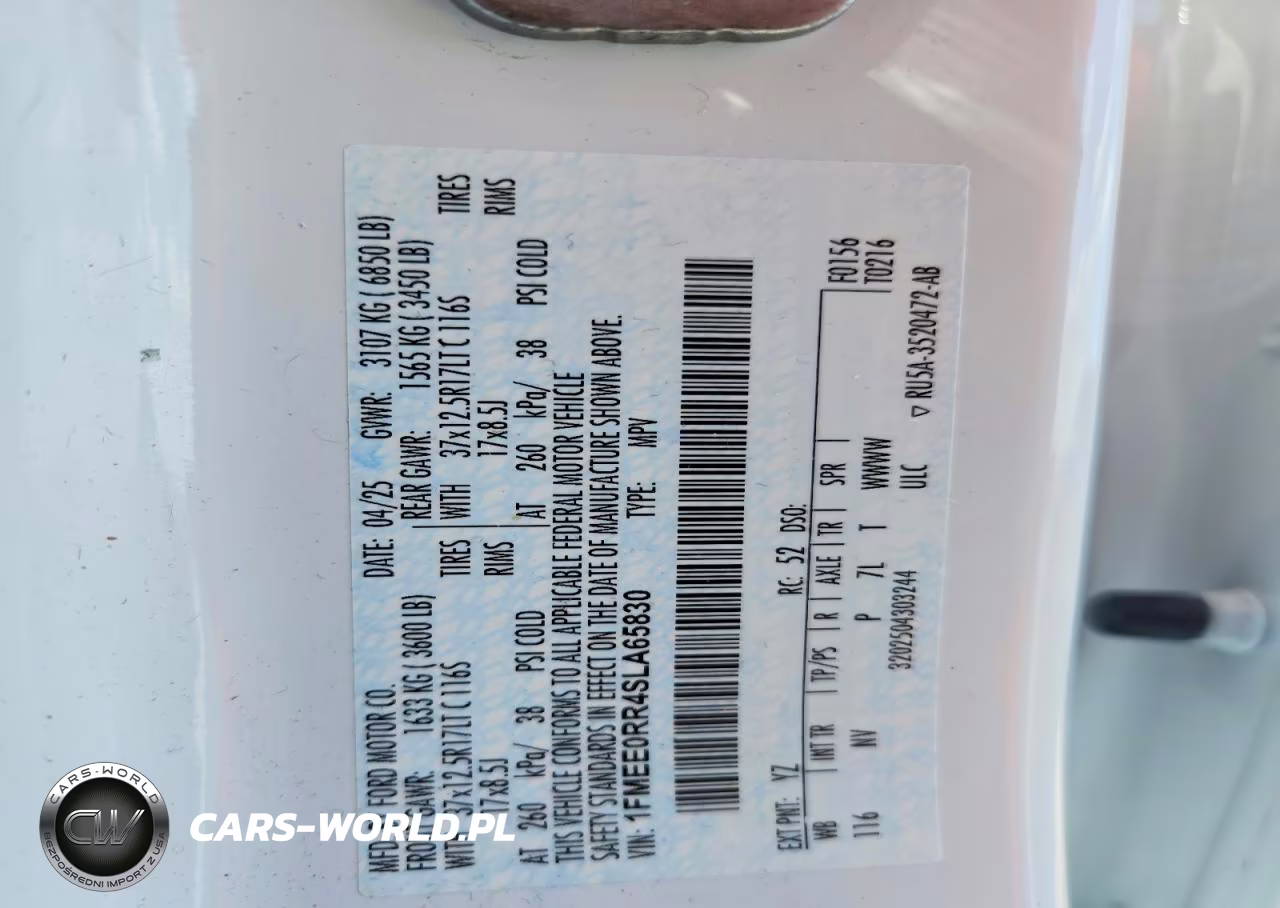 2025 Ford Bronco Raptor VIN:1FMEE0RR4SLA65830 - 14