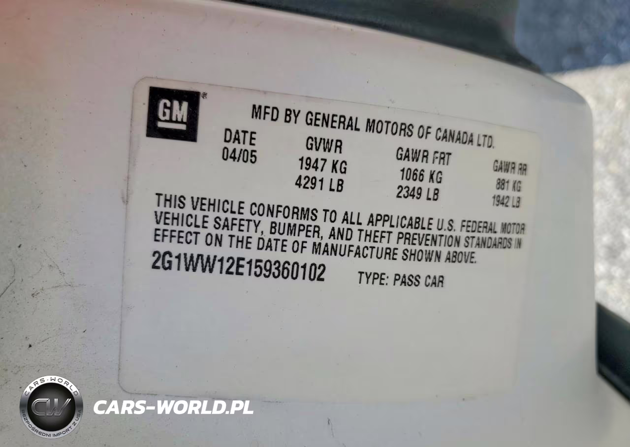 2005 Chevrolet Monte Carlo Ls VIN:2G1WW12E159360102 - 12