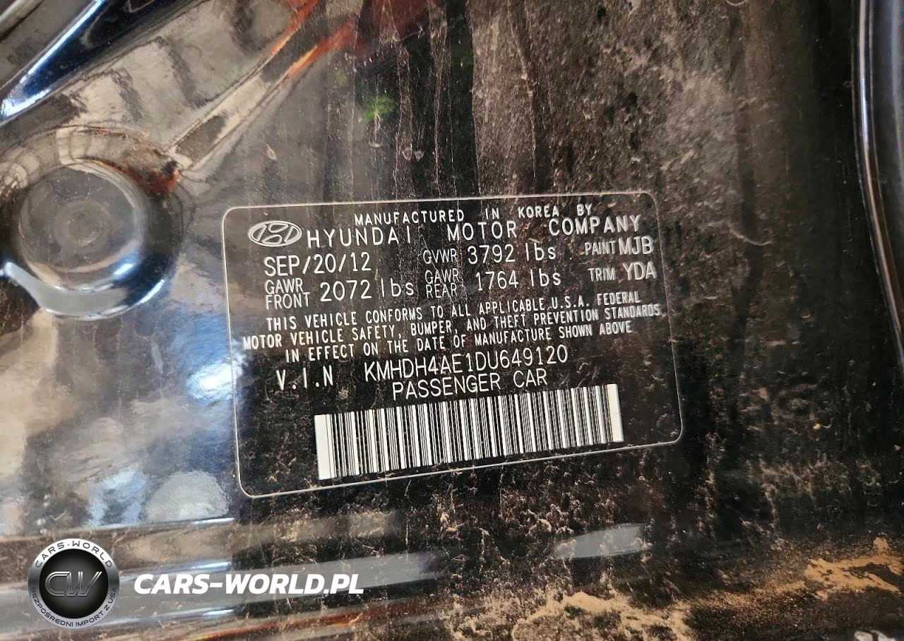 2013 Hyundai Elantra VIN:KMHDH4AE1DU649120 - 13