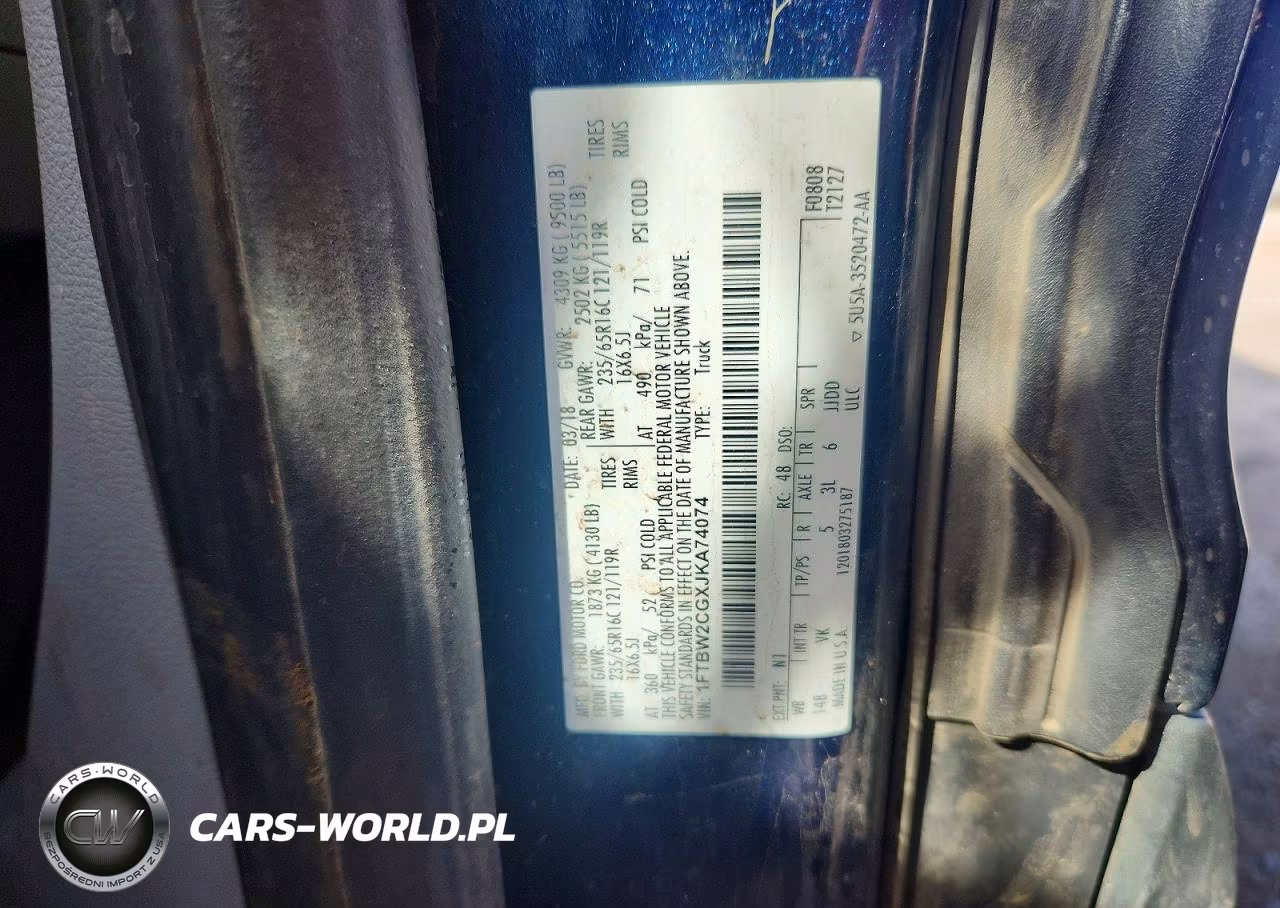 2018 Ford Transit T-350 Delivery Van VIN:1FTBW2CGXJKA74074 - 13