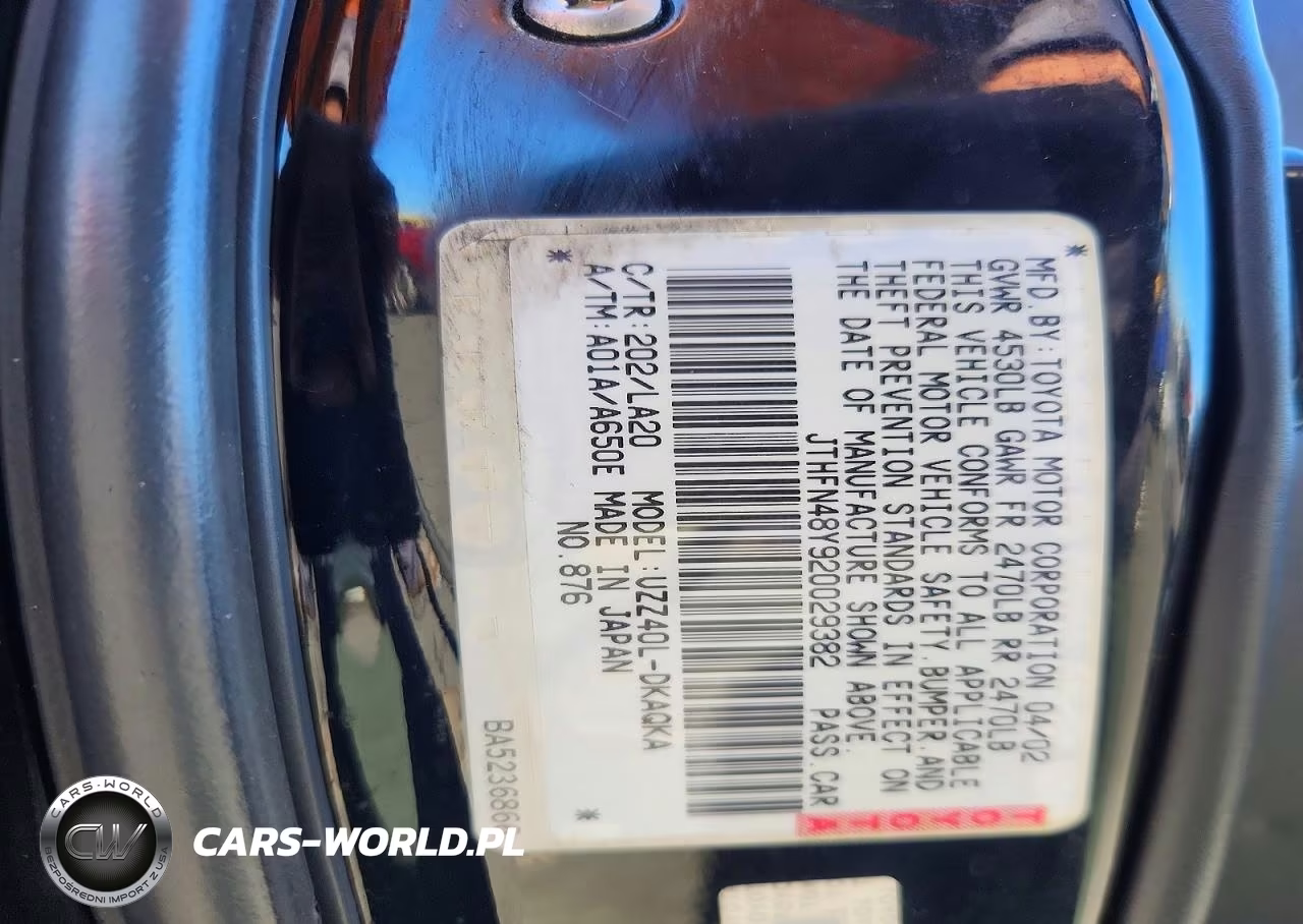 2002 Lexus Sc 430 VIN:JTHFN48Y920029382 - 12