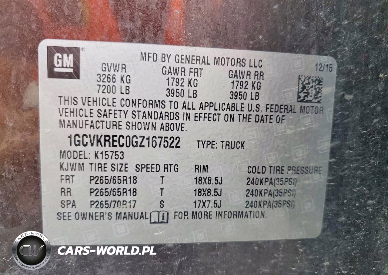 2016 Chevrolet Silverado K1500 Lt VIN:1GCVKREC0GZ167522 - 12
