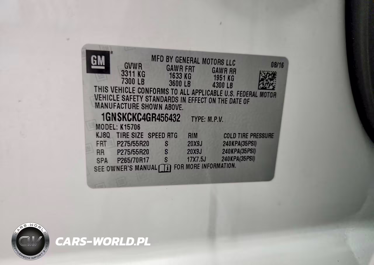 2016 Chevrolet Tahoe K1500 Ltz VIN:1GNSKCKC4GR456432 - 13