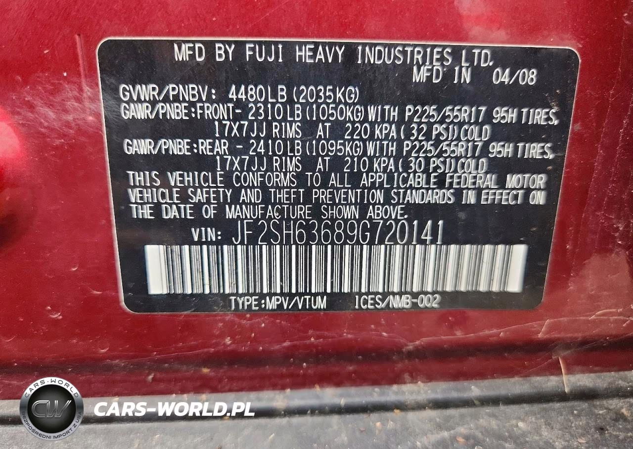 2009 Subaru Forester 2.5X Premium VIN:JF2SH63689G720141 - 12