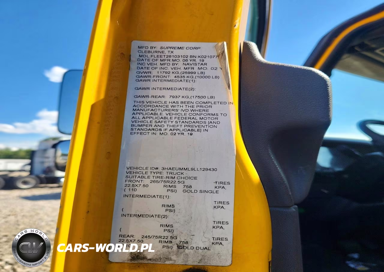 2020 International Mv607 - Box Truck VIN:3HAEUMML9LL129430 - 11