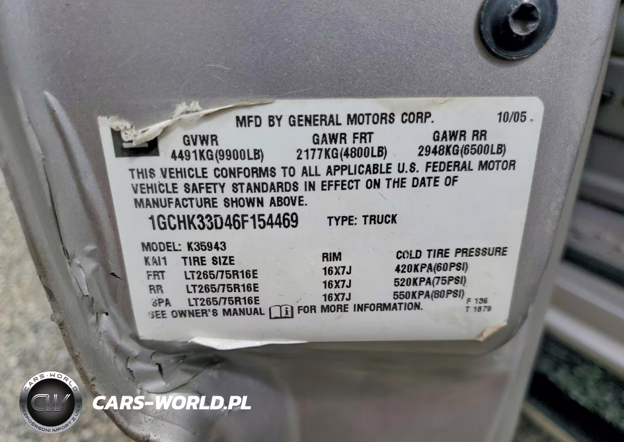 2006 Chevrolet Silverado K3500 VIN:1GCHK33D46F154469 - 12