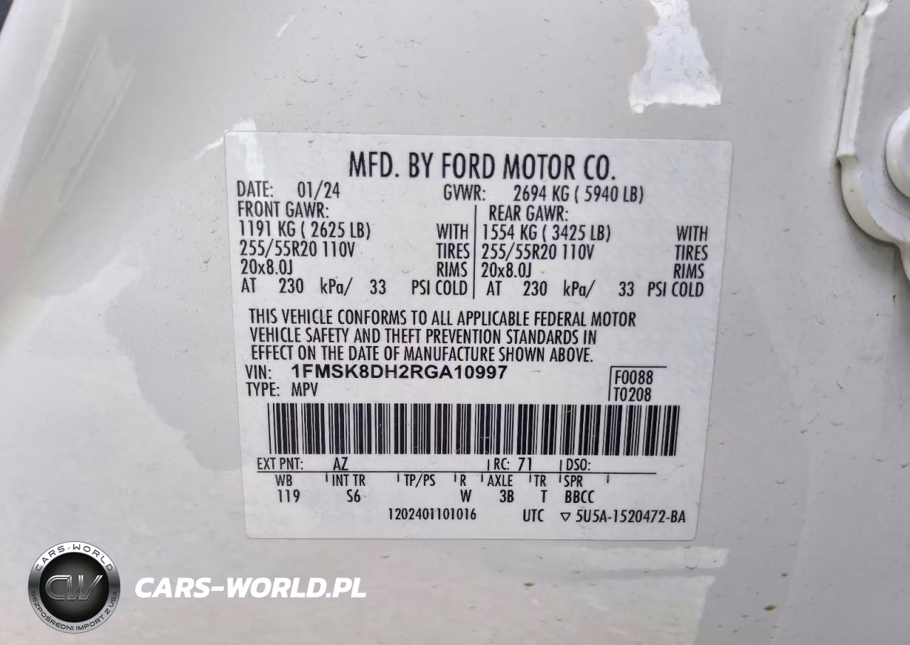 2024 Ford Explorer Xlt VIN:1FMSK8DH2RGA10997 - 13