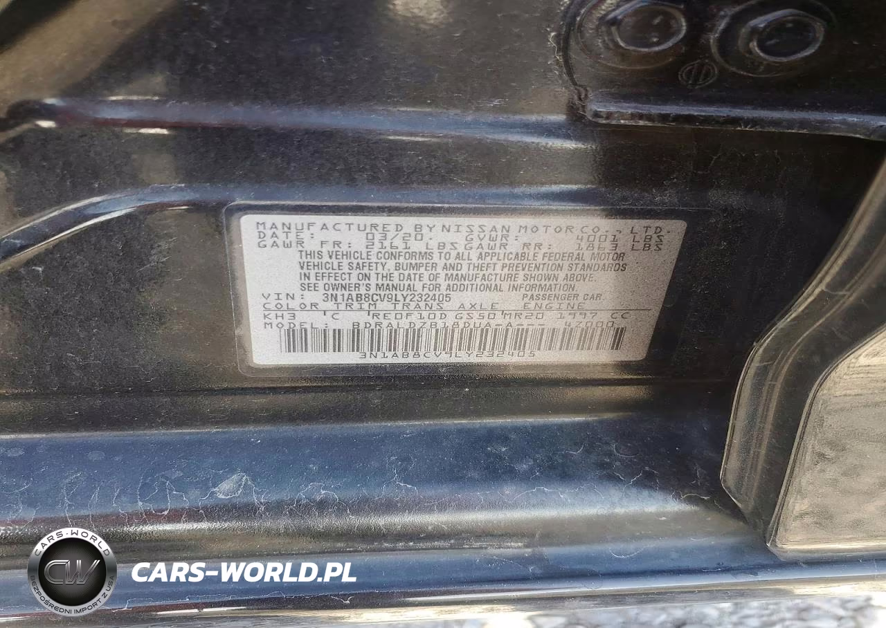 2020 Nissan Sentra Sv VIN:3N1AB8CV9LY232405 - 13