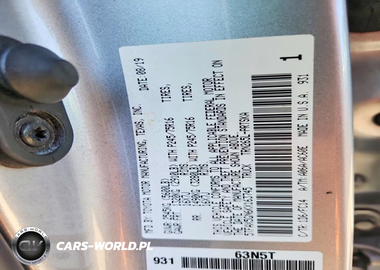 2019 Toyota Tacoma Sr5 VIN:5TFAX5GN6KX163745 - 12