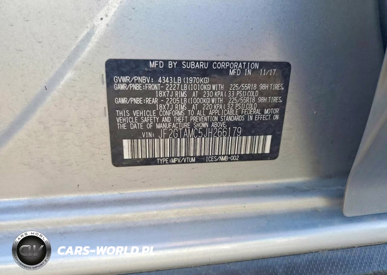 2018 Subaru Crosstrek Limited VIN:JF2GTAMC5JH266179 - 13