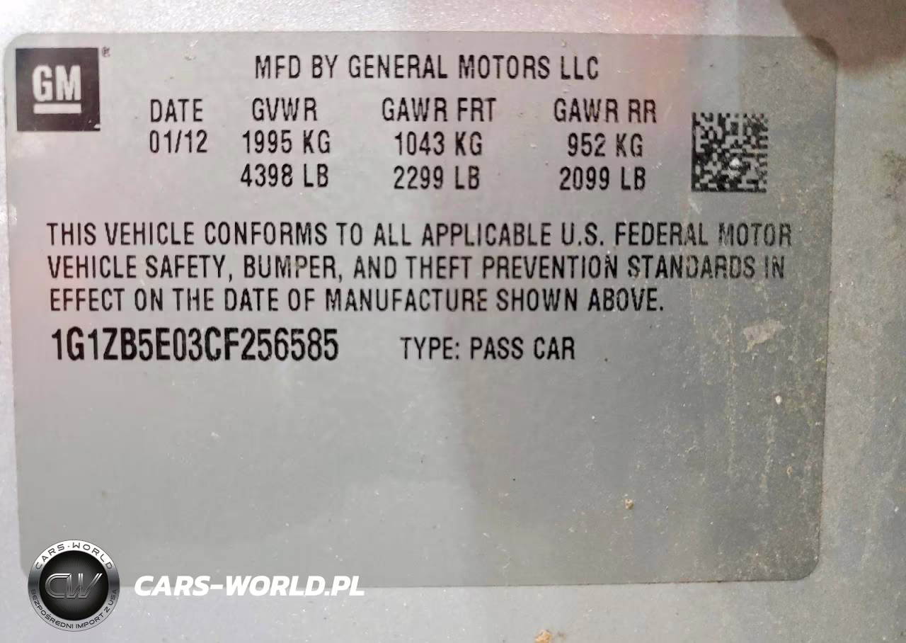 2012 Chevrolet Malibu Ls VIN:1G1ZB5E03CF256585 - 12